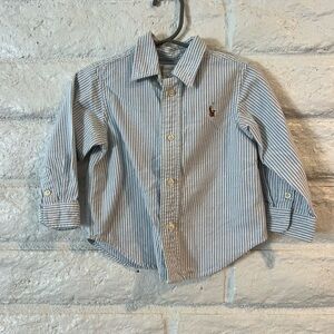 Ralph Lauren Striped Blue Kids Shirt